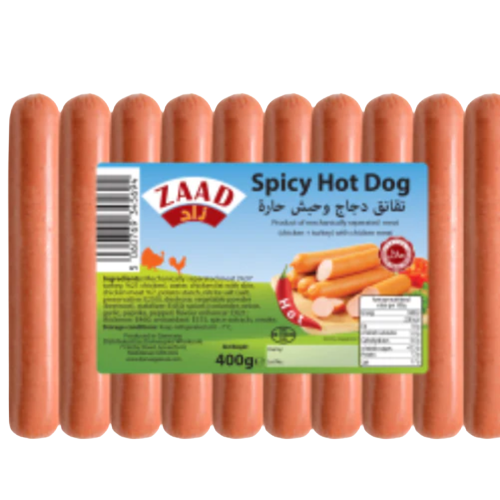 Zaad Chicken  Spicy Hotdog 400g